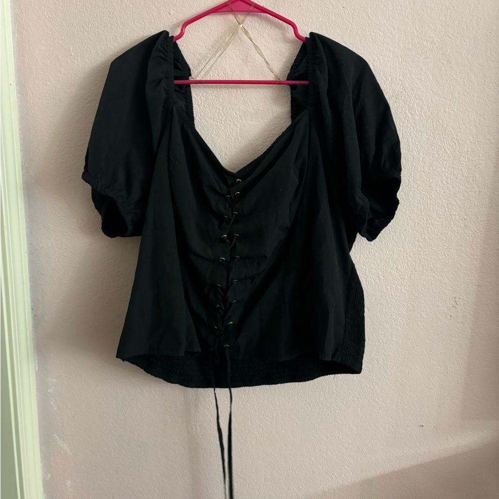 Black tie front top